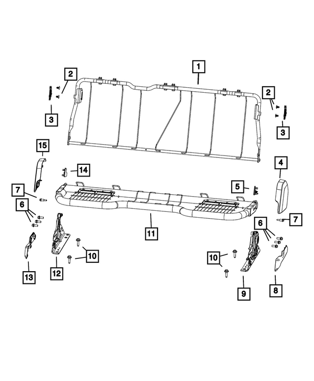 68050837AA - Interior Trim: Rear Seat Back Frame for Mopar Image image