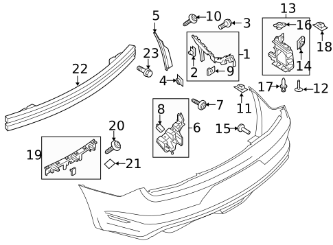 Bumper & Components - Rear for 2015 Ford Mustang #0