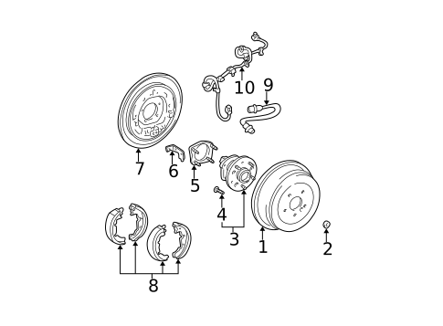 Brake Components for 2001 Toyota Sienna #0