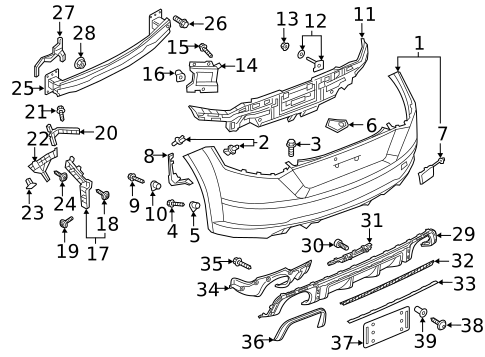 Bumper & Components - Rear for 2018 Audi TT RS Quattro #0