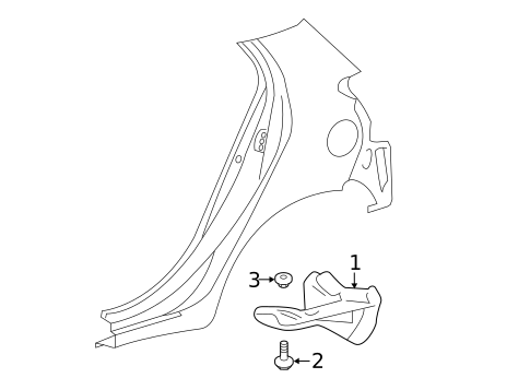 Exterior Trim - Quarter Panel for 2014 Toyota Yaris #0