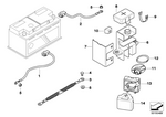 65128401356 - Engine Electrical System: Battery Cable Negative for BMW Image