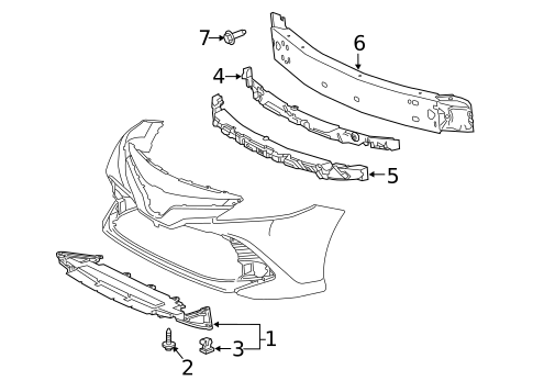 Bumper & Components - Front for 2022 Toyota Camry #1