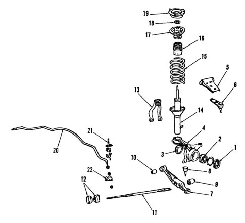Front Suspension for 1987 Honda Accord #0