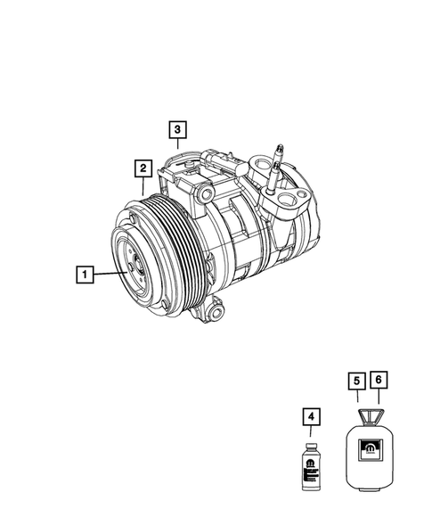Air Conditioner Compressor and Mounting for 2017 Jeep Wrangler #0
