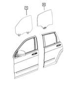 68104925AA - Glass: Front Door Glass, Left for Mopar Image