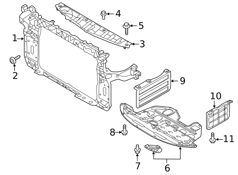 Radiator Support for 2012 Kia Sportage #0