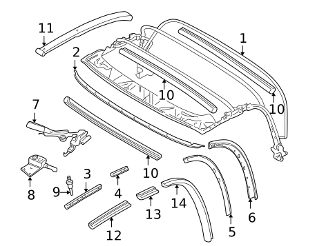 Frame & Components for 1998 BMW Z3 #0