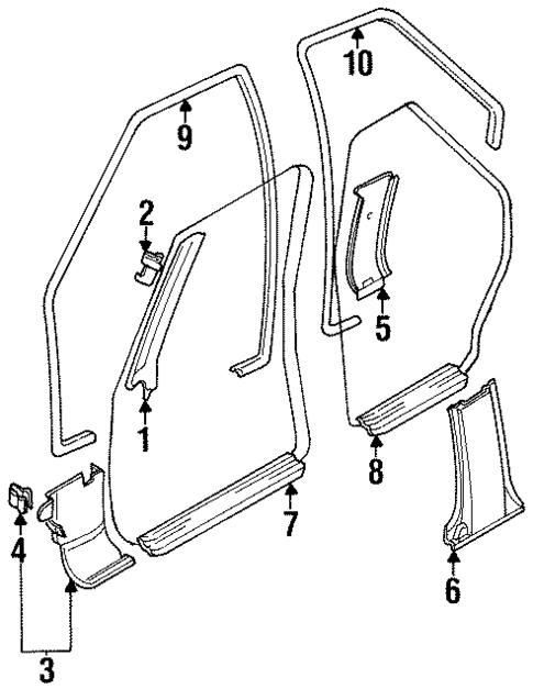 Interior Trim - Pillars for 1991 Isuzu Rodeo #0