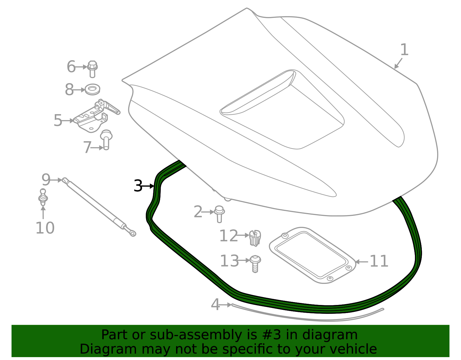 Weatherstrip - BMW (51768737772)