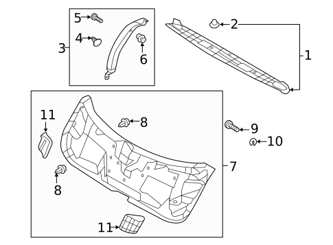 Interior Trim for 2020 Hyundai Elantra GT #0