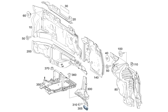 1776201902 - Cowl, Front Panel: Partition for Mercedes-Benz: 220a, A220, A35 AMG, CLA250, CLA35 AMG, GLA250, GLA35 AMG, GLB250, GLB35 AMG Image image