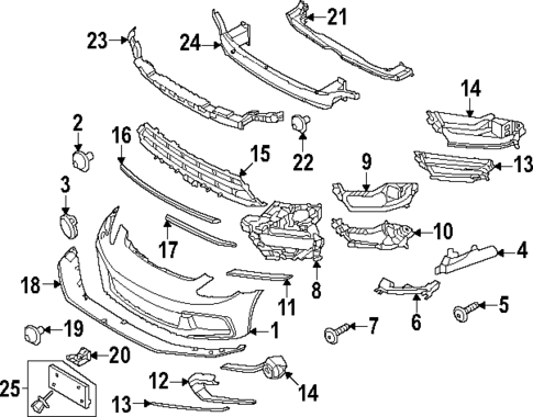 Bumper & Components - Front for 2022 Porsche Panamera #0