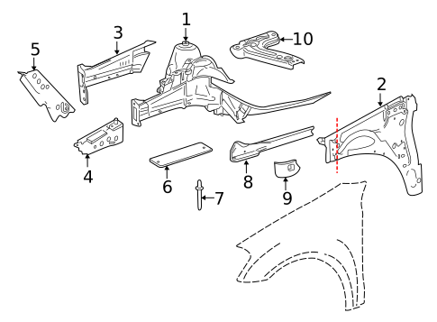 Inner Components for 2009 Mercedes-Benz GL550 #0