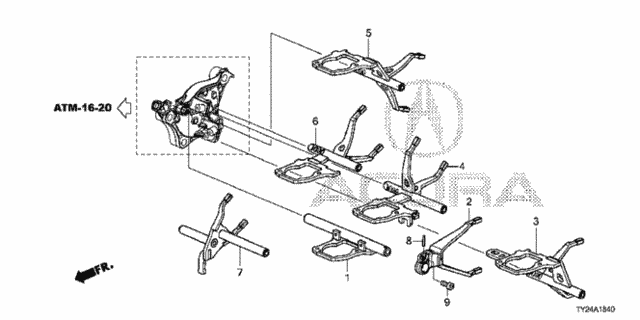AT Shift Fork (DCT) for 2014 Acura RLX #0