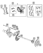 Rear Disc Brake Pad Kit, Right & Left