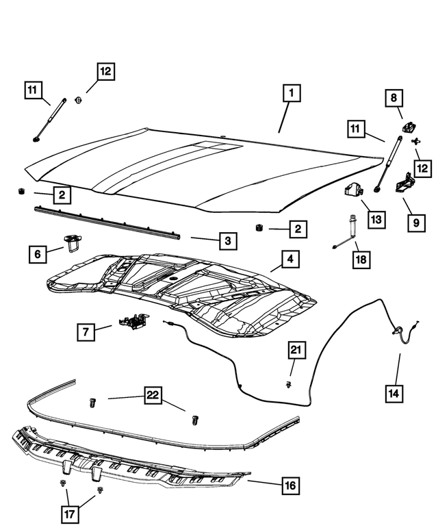 68040243AD - Body Sheet Metal Except Doors: Cowl Mucket for Mopar Image