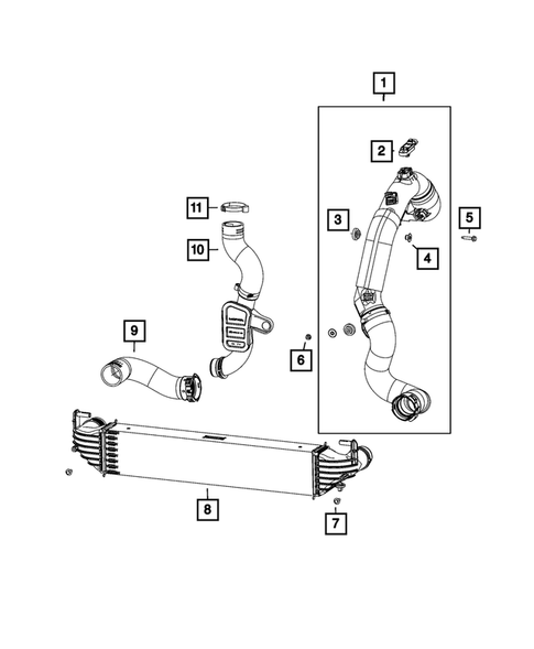 Radiator and Related Parts; Charge Air Cooler for 2022 Jeep Renegade #5