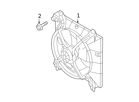 Cooling Fan, Clutch & Motor for 2007 Suzuki Forenza #0