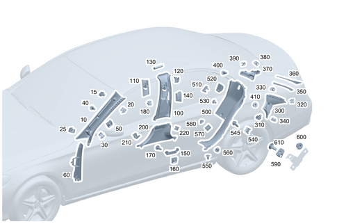 Trim for a, B, C, D-Pillar for 2022 Mercedes-Benz S500 #0