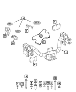 6102054AA - Frame, Bumper and Fascia: Hex Weld Nut for Mopar Image