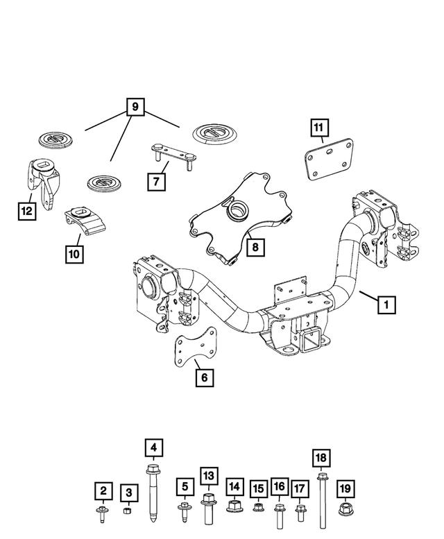 6102054AA - Frame, Bumper and Fascia: Hex Weld Nut for Mopar Image