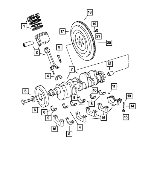 Crankshaft, Pistons and Torque Converter for 2006 Dodge Ram 2500 #0