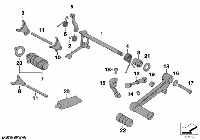 23417677932 - : Shift Lever for BMW-Motorrad Image