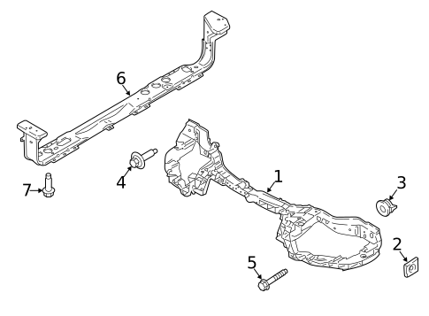 Radiator Support for 2017 Ford Focus #1