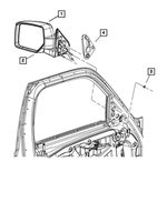 57010185AF - Doors, Door Mirrors and Related Parts: Outside Rearview Mirror, Left for Mopar Image image