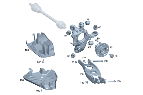 Rear Axle Suspension for 1985 Mercedes-Benz 300CD #0