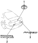 7547216010 - Body: Nameplate for Toyota Image