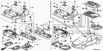 35830TA0A11ZA - Electrical/Exhaust/Heater/Fuel: SWITCH ASSY., SUNROOF &amp; MAP LIGHT *NH686L* (WARM GRAY) for Honda Image