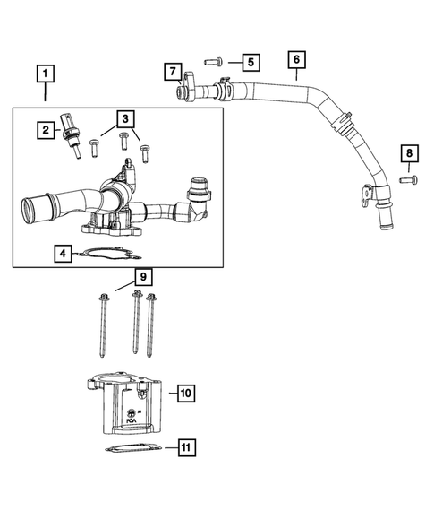 Water Pump and Related Parts for 2024 Jeep Wrangler #1