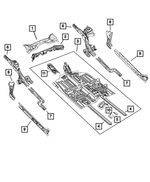 68081974AJ - Body Sheet Metal Except Doors: Dash Crossmember for Mopar Image
