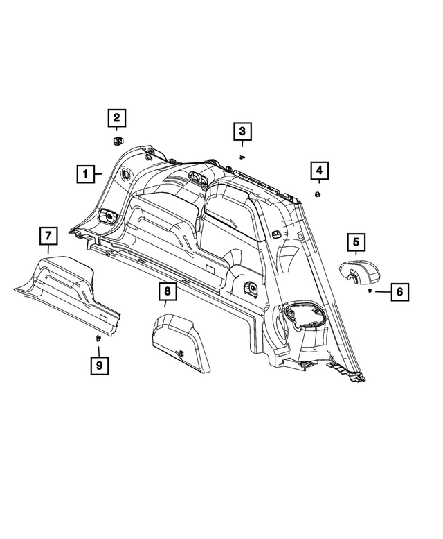« 7LJ13TX7AD –  : Garnissage De Custode Panneau pour Mopar Image »