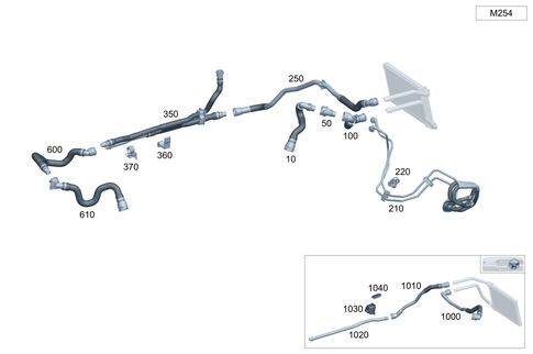 Heating Water Line for 2014 Mercedes-Benz C300 #0