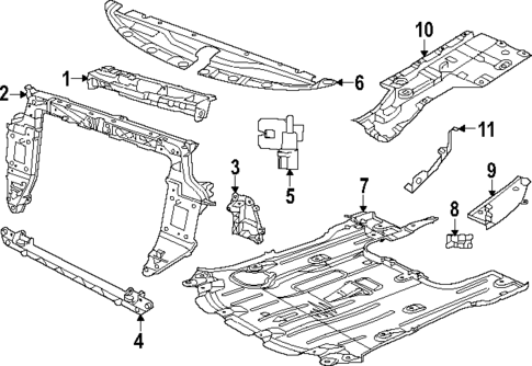 Radiator Support for 2018 Chrysler Pacifica #0