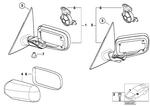 51167003426 - Vehicle Trim: Outside Mirror Heated with Memory,Right for BMW Image