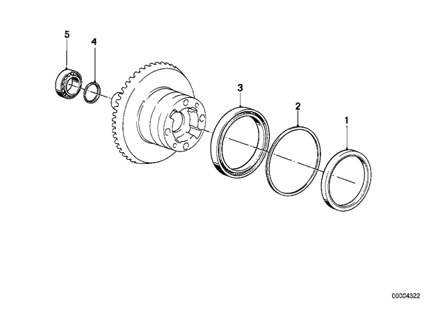 33121452216 - : Tapered Roller Bearing - 25X47X15 for BMW-Motorrad Image