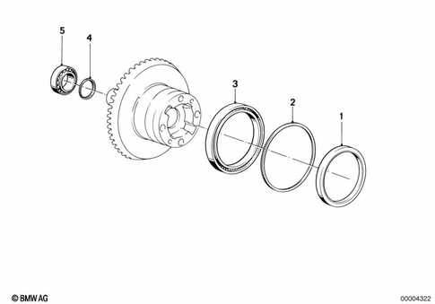 Gears with Bearings, Angle Gearbox Rear for 1993 BMW-Motorrad R 100 GS #0
