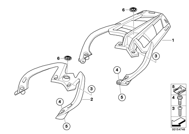 71607693917 - : Set Luggage Carrier       for BMW-Motorrad Image