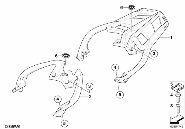 46637651465 - Luggage &amp; Storage: Plug-In Nut - M5 for BMW-Motorrad Image