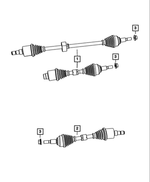 R5273546AF - All Wheel Drive; Differential and Drive Line: Front Drive Shaft, Right, Remanufactured for Mopar Image