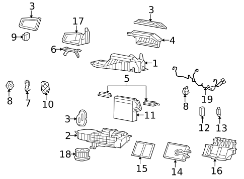 HVAC Case for 2004 Cadillac XLR #0