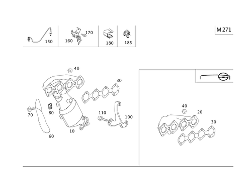 Exhaust Manifold for 2014 Mercedes-Benz C350 #0