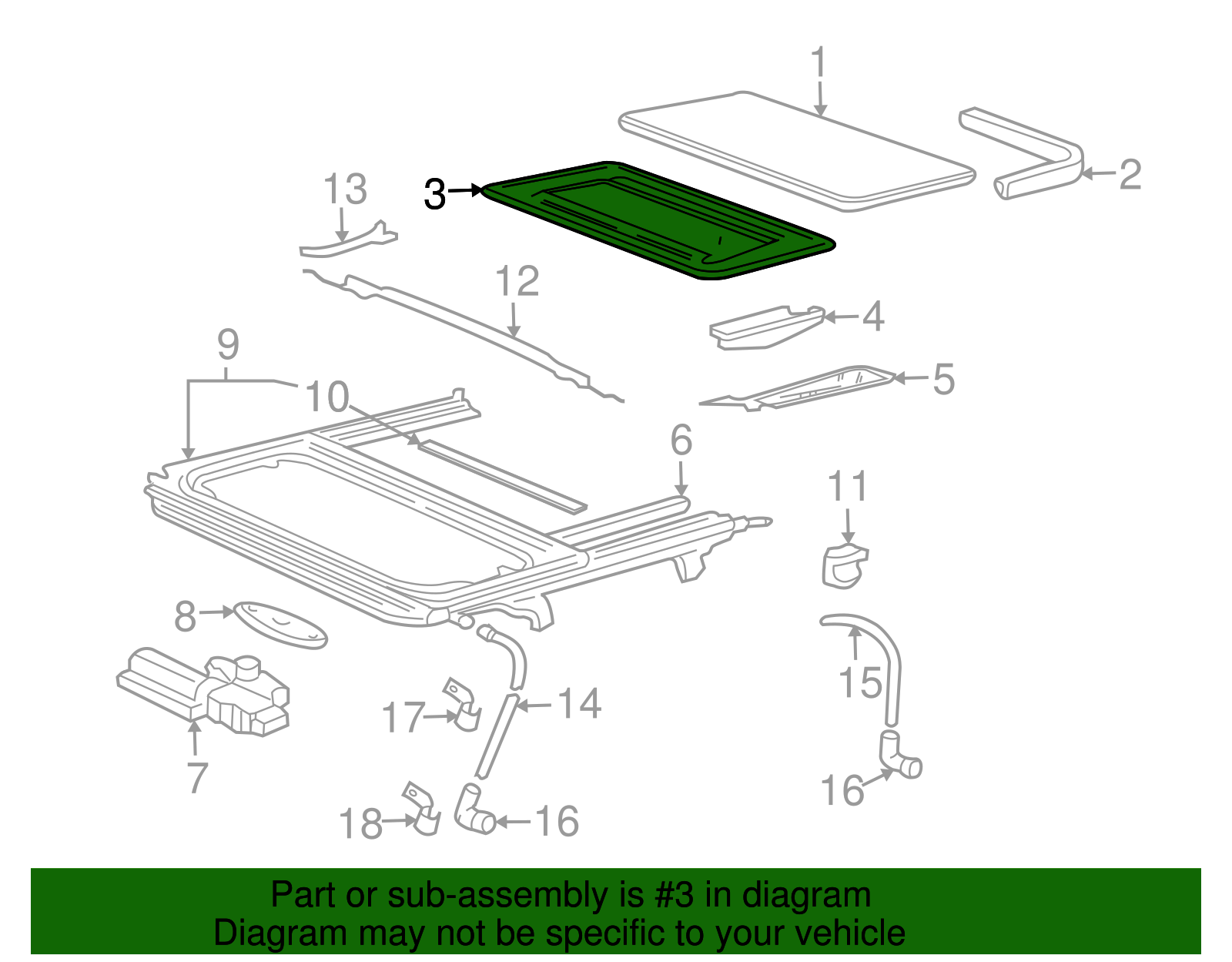 Sunroof Cover - Porsche (997-564-021-00-G14)