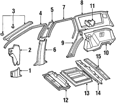 Interior Trim for 1988 Toyota Camry #0