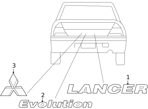 Exterior Trim - Trunk for 2006 Mitsubishi Lancer #1