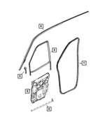 68338438AA - Doors, Door Mirrors and Related Parts: Front Door Weatherstrip, Right Or Left for Mopar Image